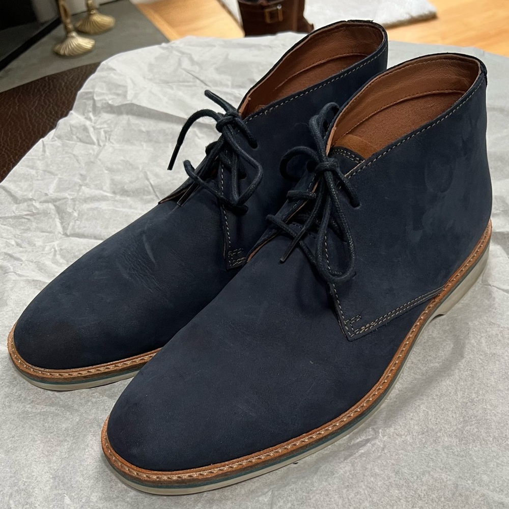 Clarks Dark Blue Chukka Boots